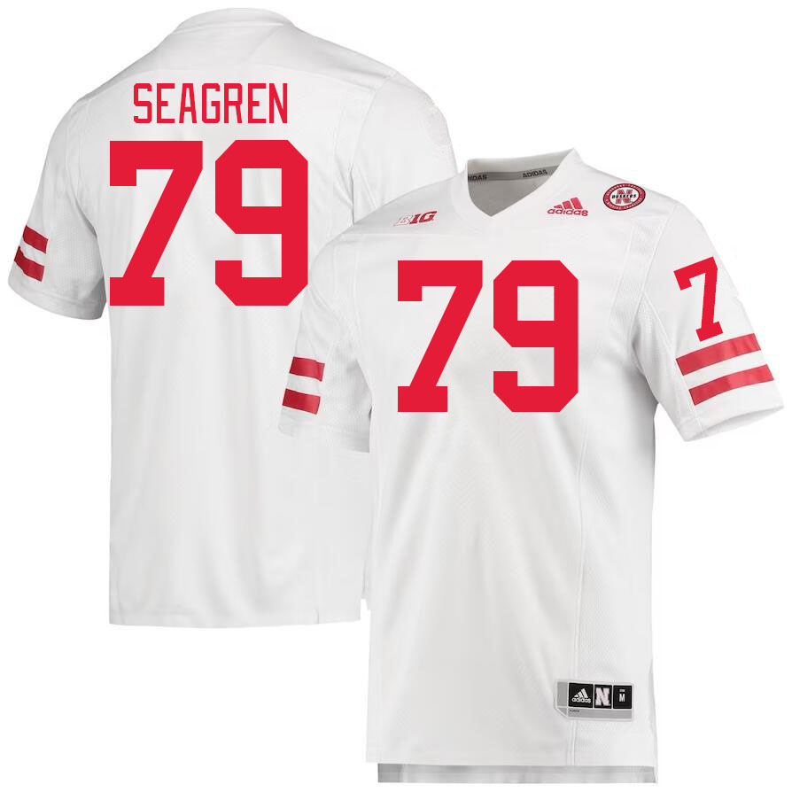 Men #79 Grant Seagren Nebraska Cornhuskers College Football Jerseys Stitched Sale-White - Click Image to Close